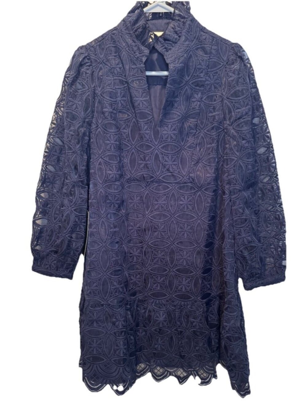 Tuckernuck Navy Blue Organza Palmerstown Mini Dress S NEW Classic Elegant Party